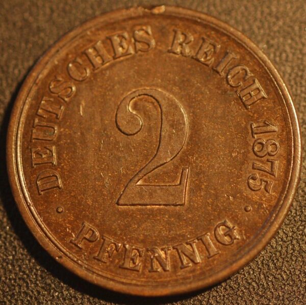 Germany 2 Pfennig 1875 A Wilhelm I KM# 2