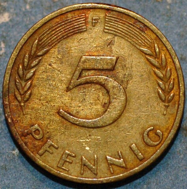 Germany Federal Republic 5 Pfennig 1950 F KM#107