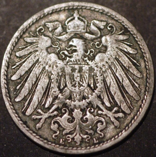 Germany Empire 10 Pfennig 1898 E Wilhelm II KM# 12 - Image 2