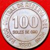 Peru 100 Soles de Oro 1980 Copper Mint
