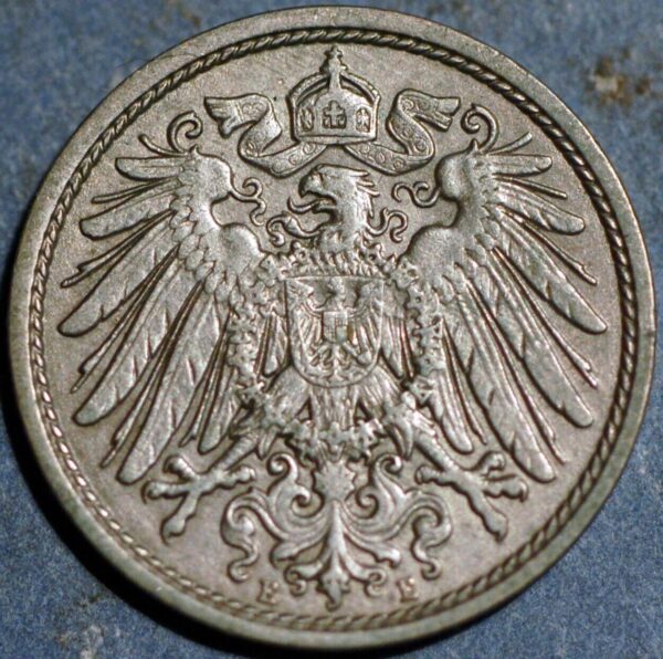 Germany Empire 10 Pfennig 1911 E Wilhelm II KM# 12 - Image 2