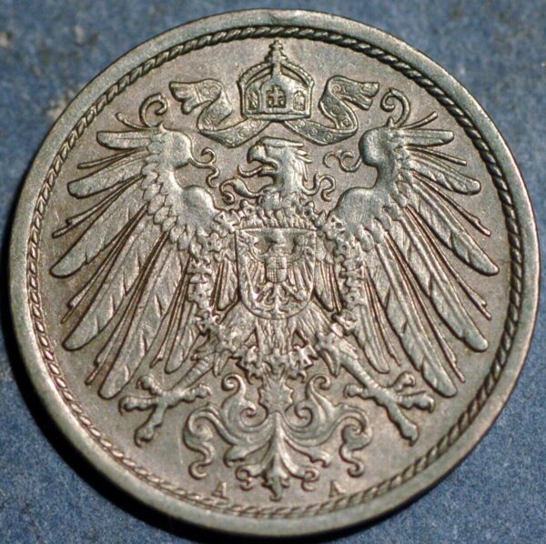 Germany Empire 10 Pfennig 1914 A Wilhelm II KM# 12 - Image 2