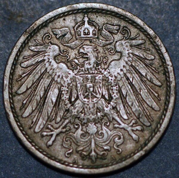 Germany Empire 10 Pfennig 1908 A Wilhelm II KM# 12 - Image 2