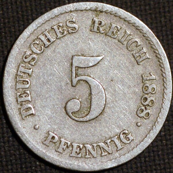 Germany Empire 5 Pfennig 1888 F KM#3