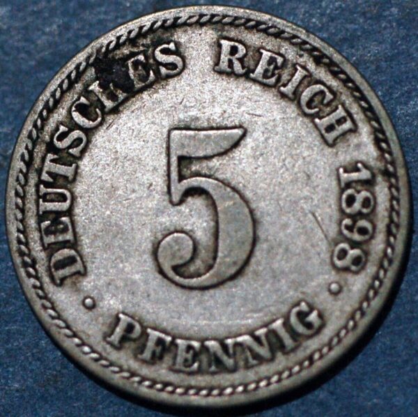 Germany Empire 5 Pfennig 1898 E KM# 11