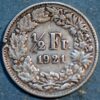 Switzerland 1/2 Franc 1921 B KM# 23