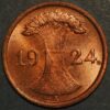 Germany Weimar Republic 2 Reichspfennig 1924 A KM# 38