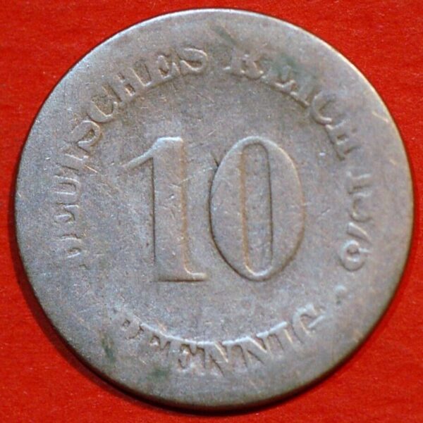 Germany Empire 10 Pfennig 1875 F KM#4