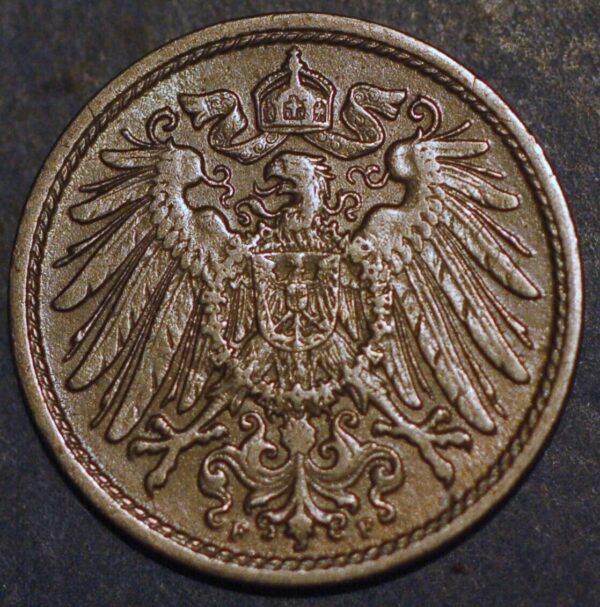 Germany Empire 10 Pfennig 1910 F Wilhelm II KM# 12 - Image 2