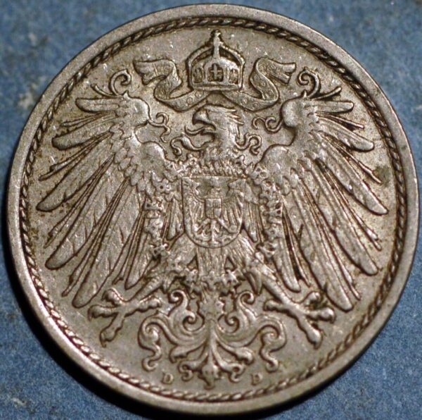 Germany Empire 10 Pfennig 1912 D Wilhelm II KM# 12 - Image 2