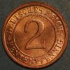 Germany Weimar Republic 2 Reichspfennig 1924 A KM# 38 - Image 2