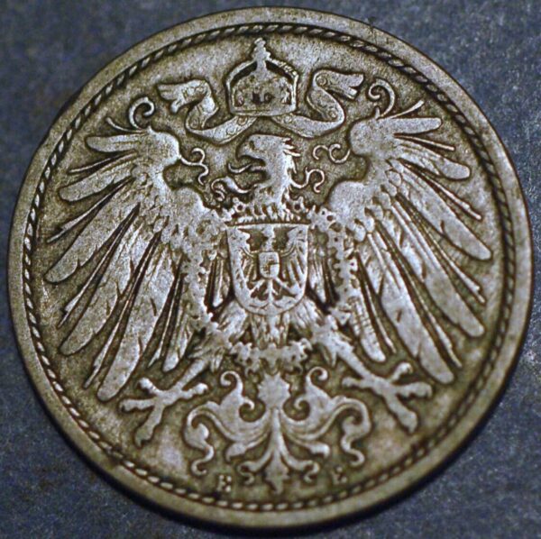 Germany Empire 10 Pfennig 1899 E Wilhelm II KM# 12 - Image 2