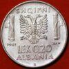0.20 Lek 1941 Vittorio Emanuele III Italian Occupation Albania