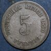 Germany Empire 5 Pfennig 1890 A KM# 11