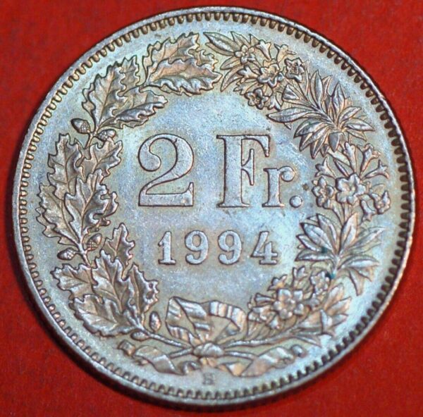 Switzerland 2 Francs 1994 B KM# 21a.3