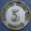 Germany Empire 5 Pfennig 1892 D KM# 11