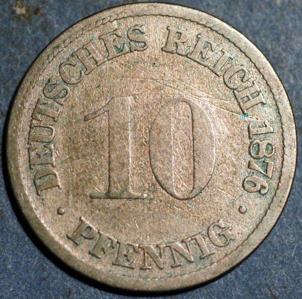 Germany Empire 10 Pfennig 1876 D KM#4