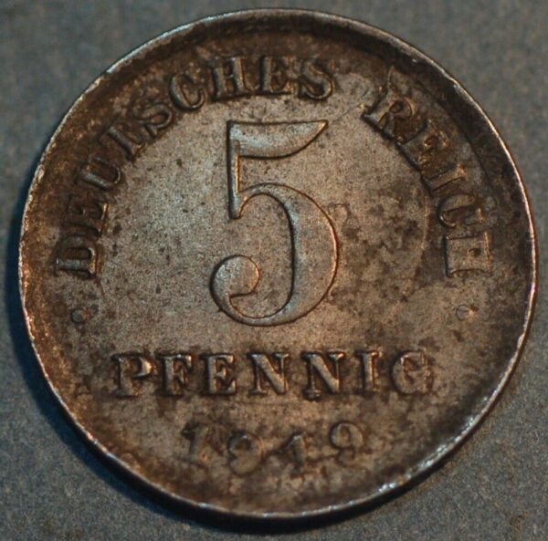 Germany Empire 5 Pfennig 1919 KM# 19