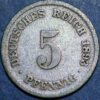 Germany Empire 5 Pfennig 1893 J KM# 11