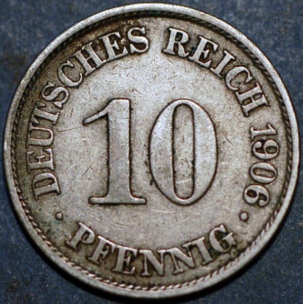 Germany Empire 10 Pfennig 1906 A Wilhelm II KM# 12