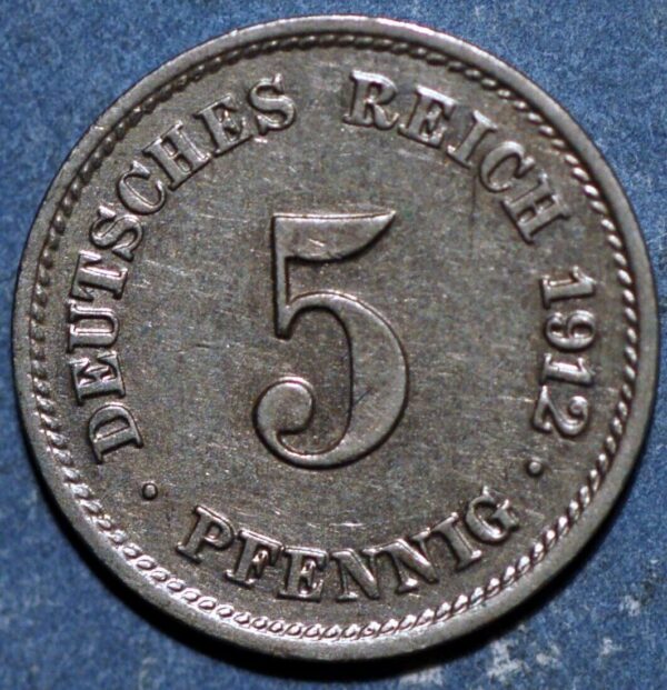 Germany Empire 5 Pfennig 1912 G KM# 11