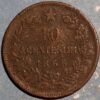 Italy 10 Centesimi 1866 T Vittorio Emanuele II KM# 11.6