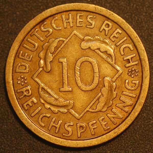 Germany Weimar Republic 10 Reichspfennig 1929 G KM#40