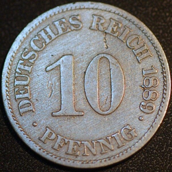 Germany Empire 10 Pfennig 1889 A KM# 4