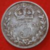 Great Britain 3 Pence 1901 KM# 777