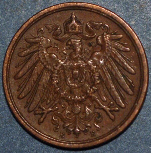 Germany 2 Pfennig 1914 E Wilhelm II KM# 16 - Image 2