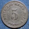 Germany Empire 5 Pfennig 1897 E KM#11