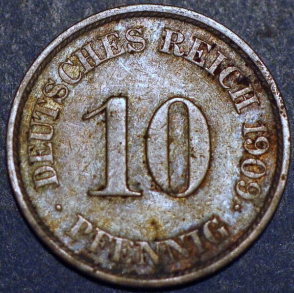 Germany Empire 10 Pfennig 1909 J Wilhelm II KM# 12