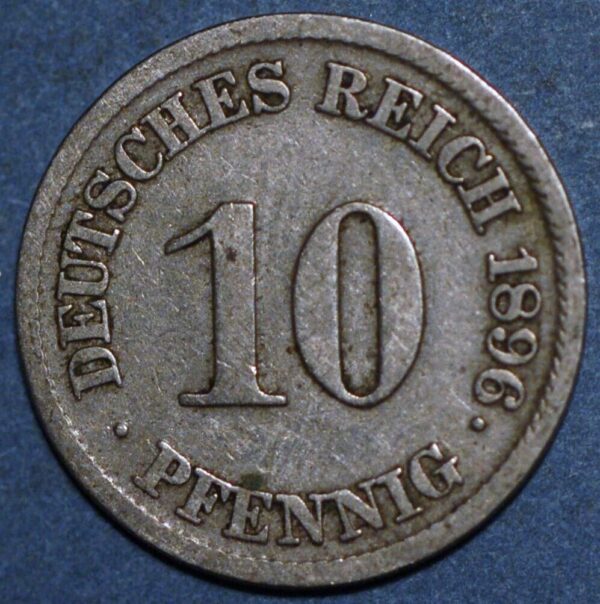 Germany Empire 10 Pfennig 1896 J Wilhelm II KM# 12