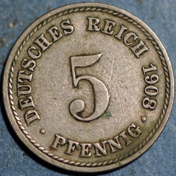 Germany Empire 5 Pfennig 1908 A KM# 11