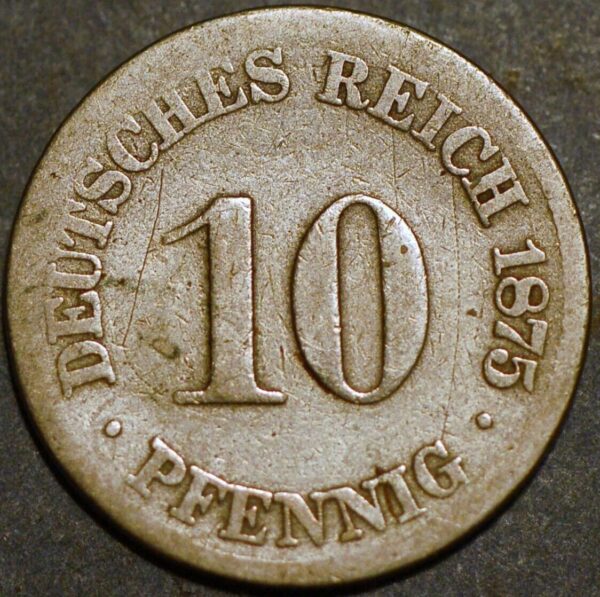 Germany Empire 10 Pfennig 1875 G KM# 4