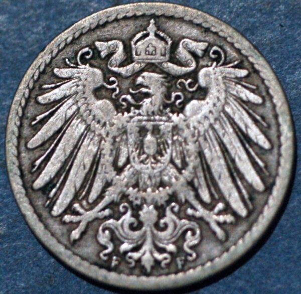 Germany Empire 5 Pfennig 1896 F KM# 11 - Image 2