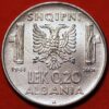 0.20 Lek 1941 Vittorio Emanuele III Italian Occupation Albania - Image 2