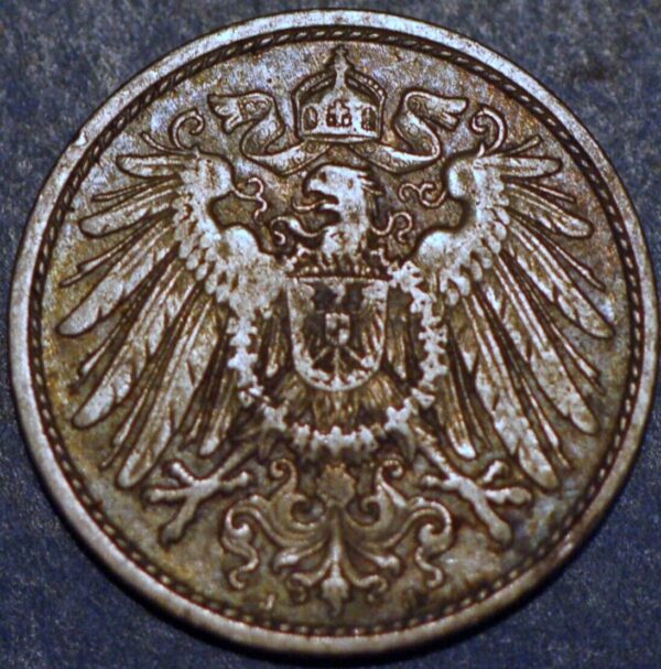 Germany Empire 10 Pfennig 1909 J Wilhelm II KM# 12 - Image 2