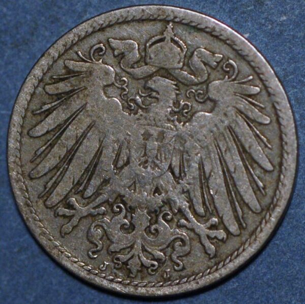 Germany Empire 10 Pfennig 1896 J Wilhelm II KM# 12 - Image 2