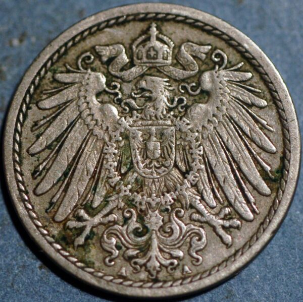 Germany Empire 5 Pfennig 1908 A KM# 11 - Image 2