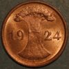 Germany Weimar Republic 2 Reichspfennig 1924 A KM# 38 - Image 2