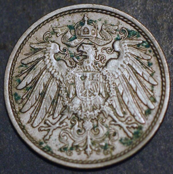 Germany Empire 10 Pfennig 1913 G Wilhelm II KM# 12 - Image 2