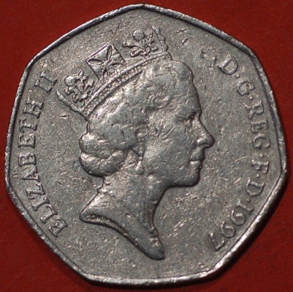 United Kingdom 50 Pence 1997 Elizabeth II KM# 940.1 - Image 2