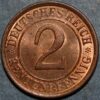 Germany Weimar Republic 2 Reichspfennig 1924 KM#38