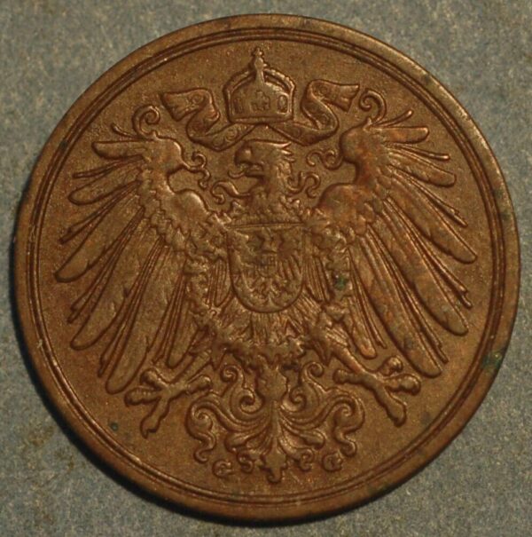 Germany 1 Pfennig 1905 G Wilhelm II KM# 10 - Image 2