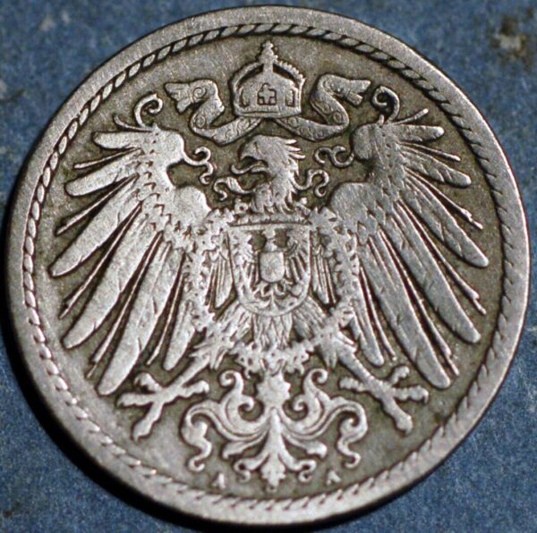 Germany Empire 5 Pfennig 1896 A KM# 11 - Image 2