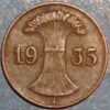 Germany Weimar Republic 1 Reichspfennig 1935 J KM# 37 - Image 2