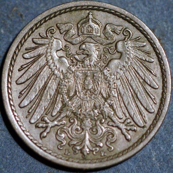 Germany Empire 5 Pfennig 1912 E KM# 11 - Image 2