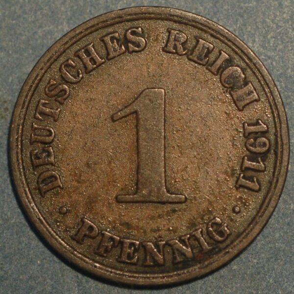 Germany 1 Pfennig 1911 A Wilhelm II KM# 10