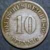 Germany Empire 10 Pfennig 1899 G Wilhelm II KM# 12